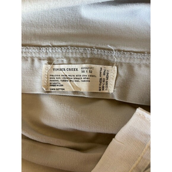 Timber Creek By Wrangler Men's Dress Pants Straight Leg Khaki Pleated 38 X 32 - Picture 5 of 5